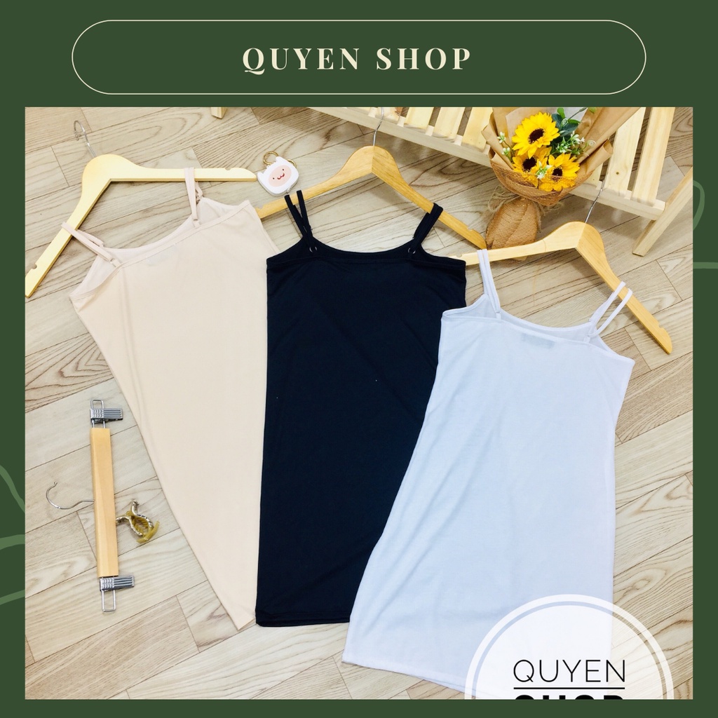 [Mã FATREND02 giảm đến 30k đơn 99k] Váy Lót 2 Dây Mềm Mịn Thoáng Mát Có Dây Tăng Đưa - QS QUYEN SHOP