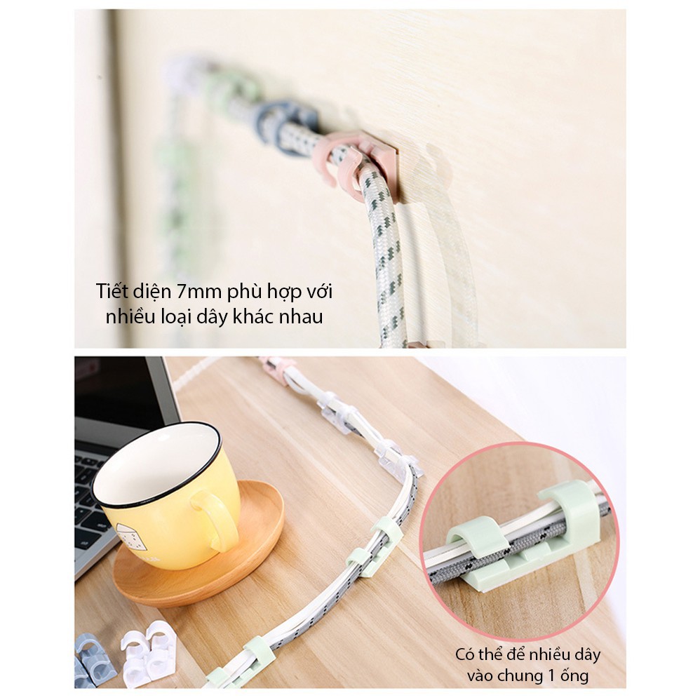 Combo 20 Nẹp Dây Điện Dán Tường Siêu Dính ,Kẹp Dây Điện Cố Định Và Giữ Dây Điện