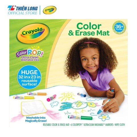 Bộ thảm tập tô màu cho bé - có thể xóa được Crayola Color & Erase Mat