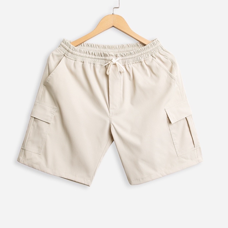 Quần short kaki túi hộp nam nữ phong cách unisex Bigsize