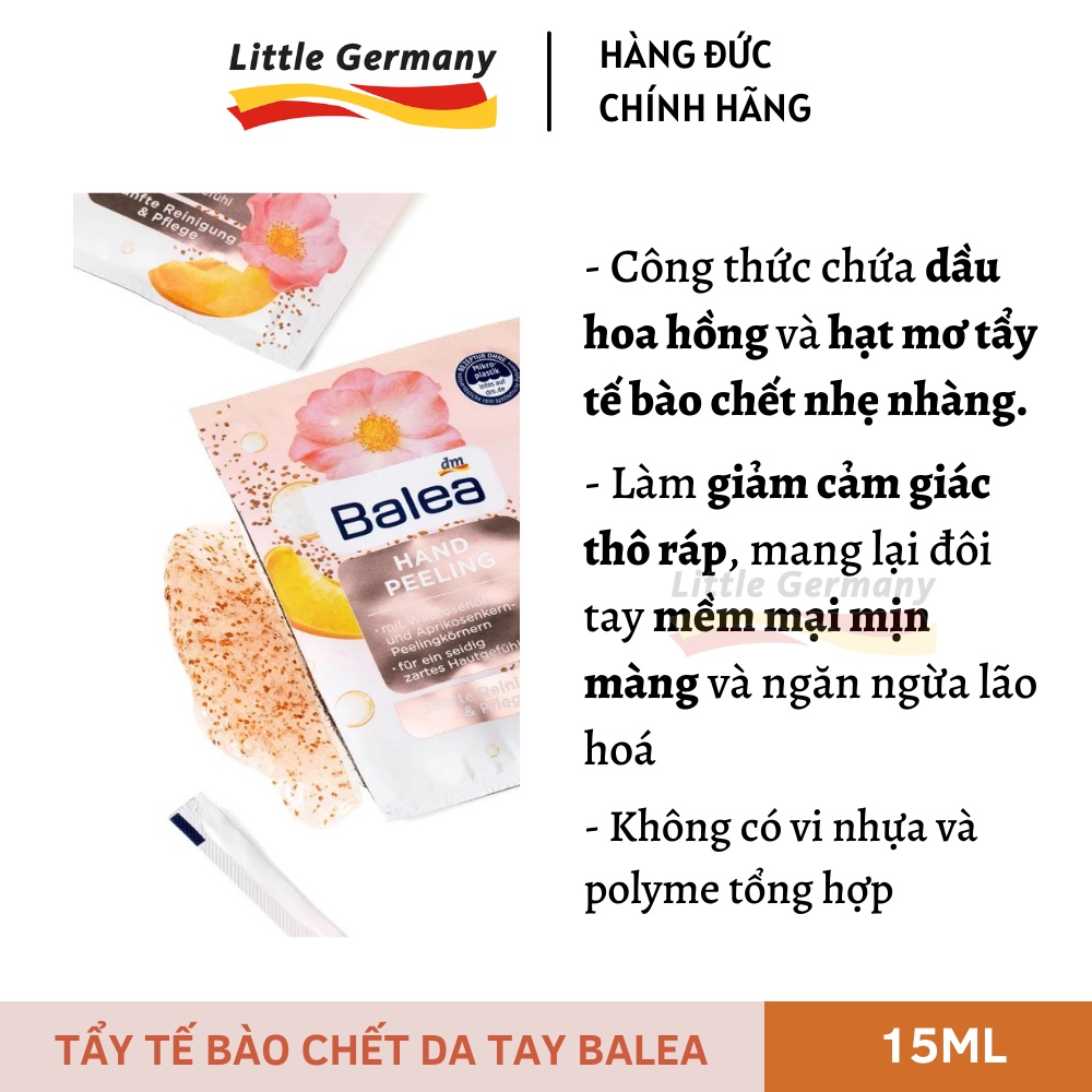 Mặt Nạ Tay - Tẩy Tế Bào Chết Chết Da Tay Balea - 15ML - Hàng Nội Địa Đức