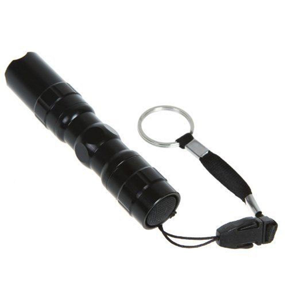 Đèn Pin LED Mini Chống Thấm Nước Màu Đen Cảnh Sát / Leo Núi Tiện Dụng