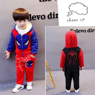 Bộ quần áo người nhện cho bé★bộ đồ thời trang cá tính cho bé trai★bộ áo sweater dày dặn phối quần thời trang cho bé★quần áo bao ultraman