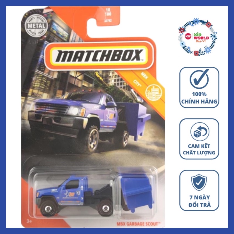 Xe mô hình Matchbox Tải MBX Garbage Scout GKK37.