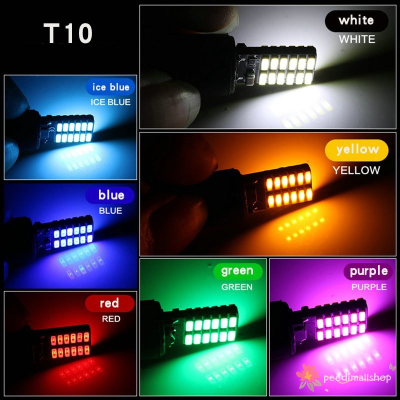 Đèn LED T10 W5W 24smd 4014 Gắn Biển Số Xe Hơi  chuyên dụng cho ô tô T10 LED hiển thị ánh sáng rộng dủ 7màu sắc