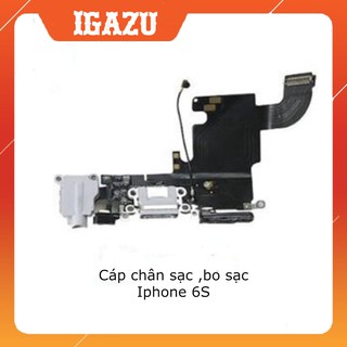 Cáp chân sạc / bo sạc Iphone 6S zin bóc máy (màu trắng-đen) - IGAZU