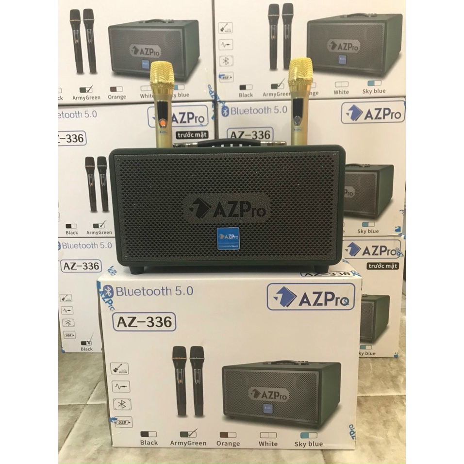 [AZpro AZ336] Loa karaoke AZpro AZ-336, kèm 2 micro UHF, Hàng chính hãng