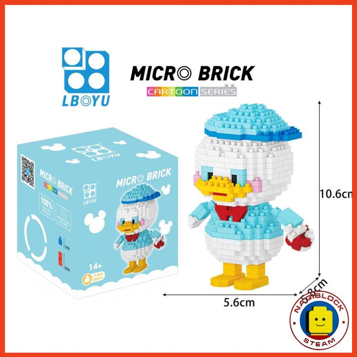 Đồ chơi lắp ráp mô hình hoạt hình Disney vịt donald nanoblocks LBOYU 7131-7136