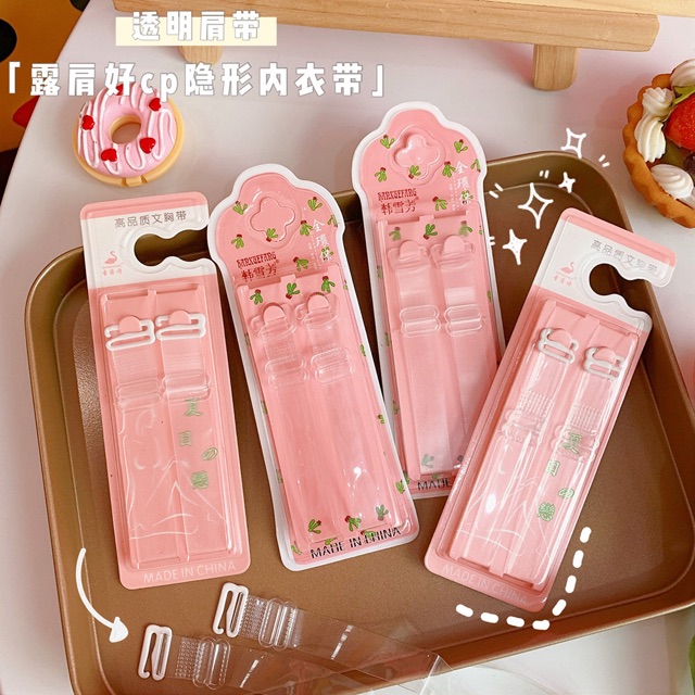 Dây áo con/dây áo ngực trong suốt mặc đồ hở vai