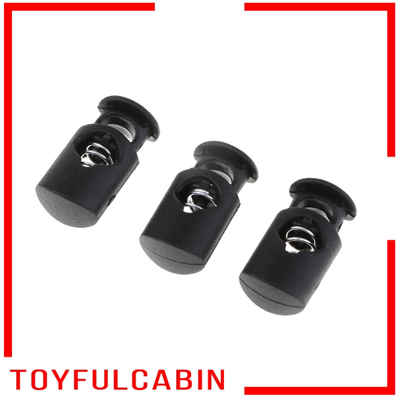 Set 100 Nút Chặn Dây Hành Lý Bằng Nhựa Một Lỗ