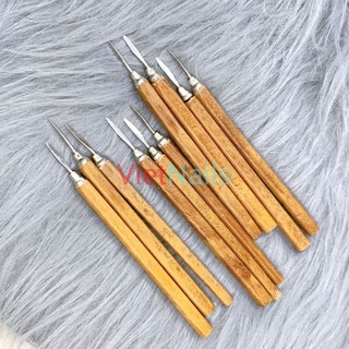 Bịch 05 Cây Lấy Khóe Móng Tay Móng Chân Cán Gỗ Siêu Bén