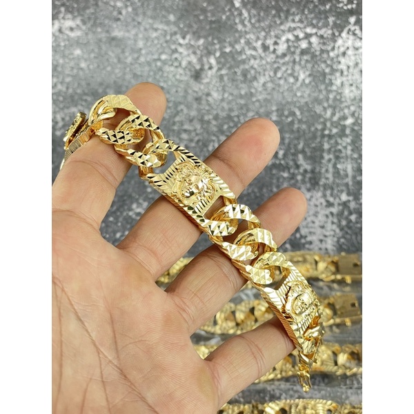 LẮC TAY NAM NỮ BẢN 1.8 CM MẠ VÀNG 18K CAO CẤP