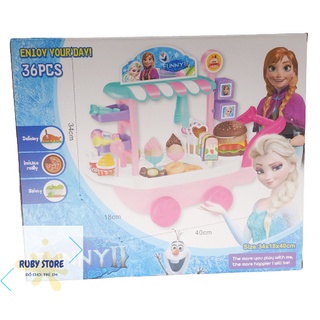 Bộ đồ chơi xe bán kem kẹo frozen cho bé