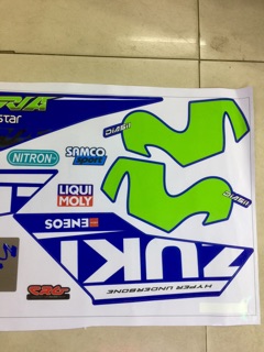 Tem Satria Movistar xanh Gp