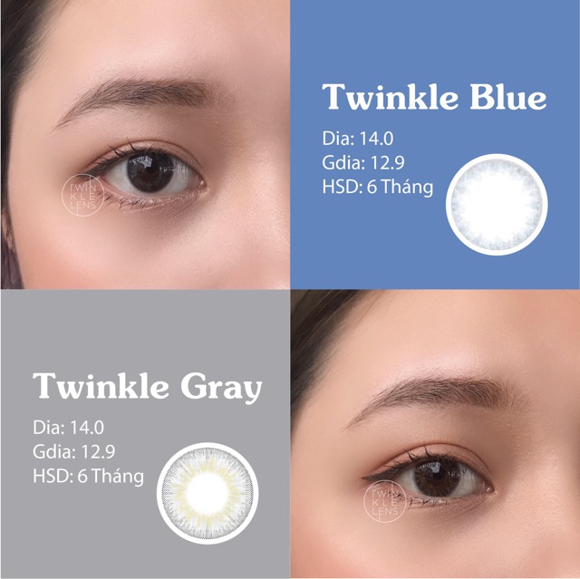 (Giá 1 chiếc)Kính áp tròng/Lens Twinkle Gray