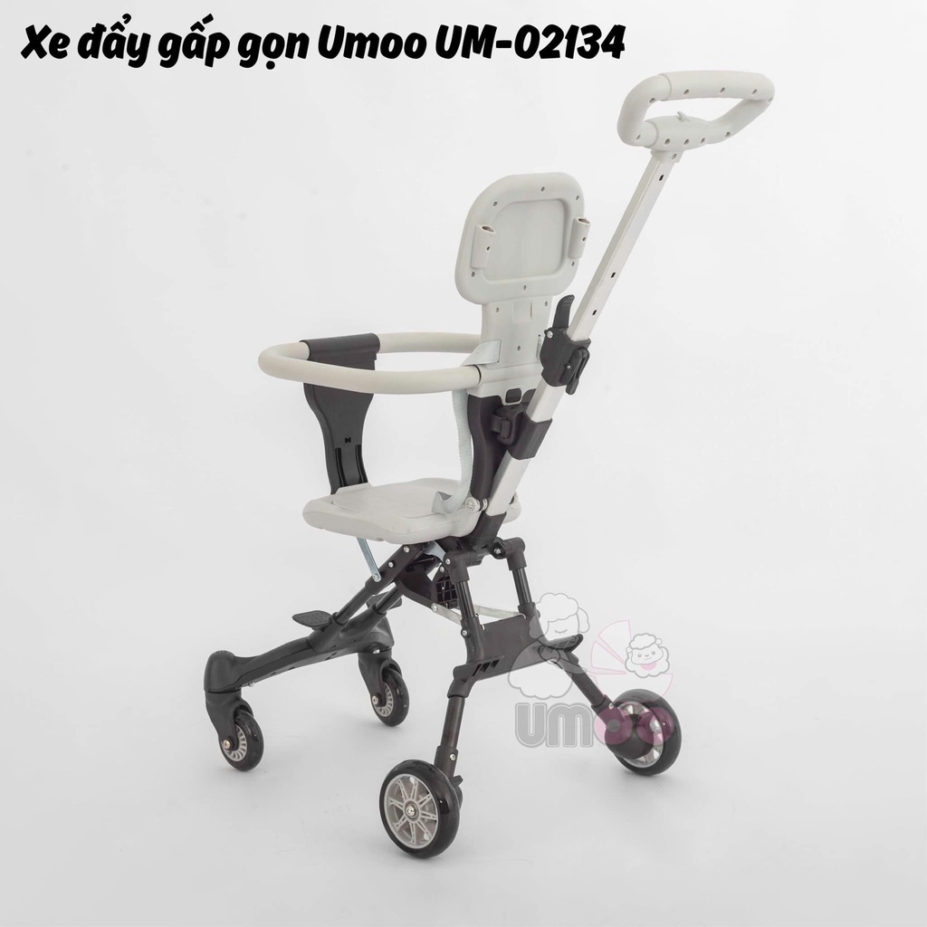 Xe Đẩy 2 Chiều, Gấp Gọn Umoo Um-02134, Có Mái Che, Đệm Lót Cho Bé Đi Dạo, Dã Ngoại, Mang Lên Máy Bay Du Lịch