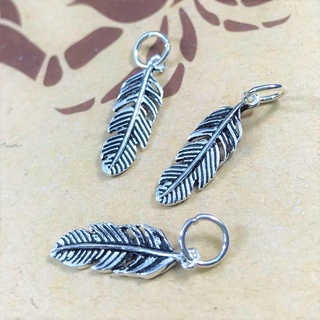 Charm lông vũ bạc Thái S925,Charm bạc lông vũ 925