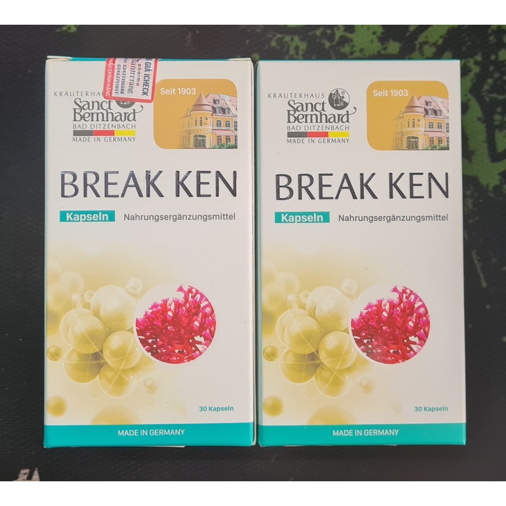 Break Ken Kapseln (Lọ 30 viên) của Đức - Bổ sung Canxi D3 K2 MK7, giúp xương chắc khỏe, giảm còi xương, loãng xương