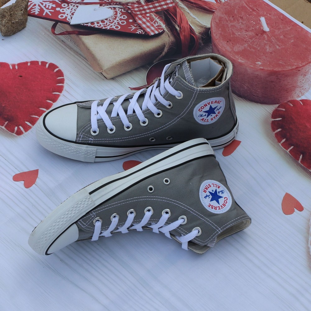 Giày AllStar Classic Màu Xám Cổ Cao Nam