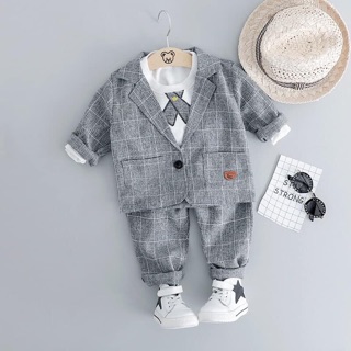 Set vest 3 chi tiết bé trai