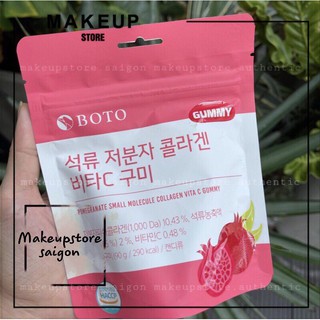 Kẹo dẻo vị lựu Dưỡng da sáng mịn- Boto Collagen Gummy