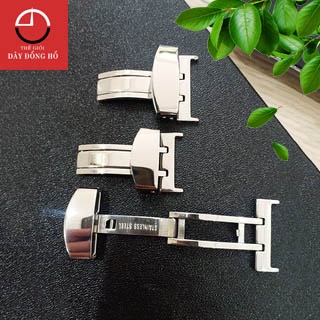 Khóa bướm đồng hồ inox gập 1 bên tiện lợi, bằng thép không gỉ size 14/16/18/20/22mm