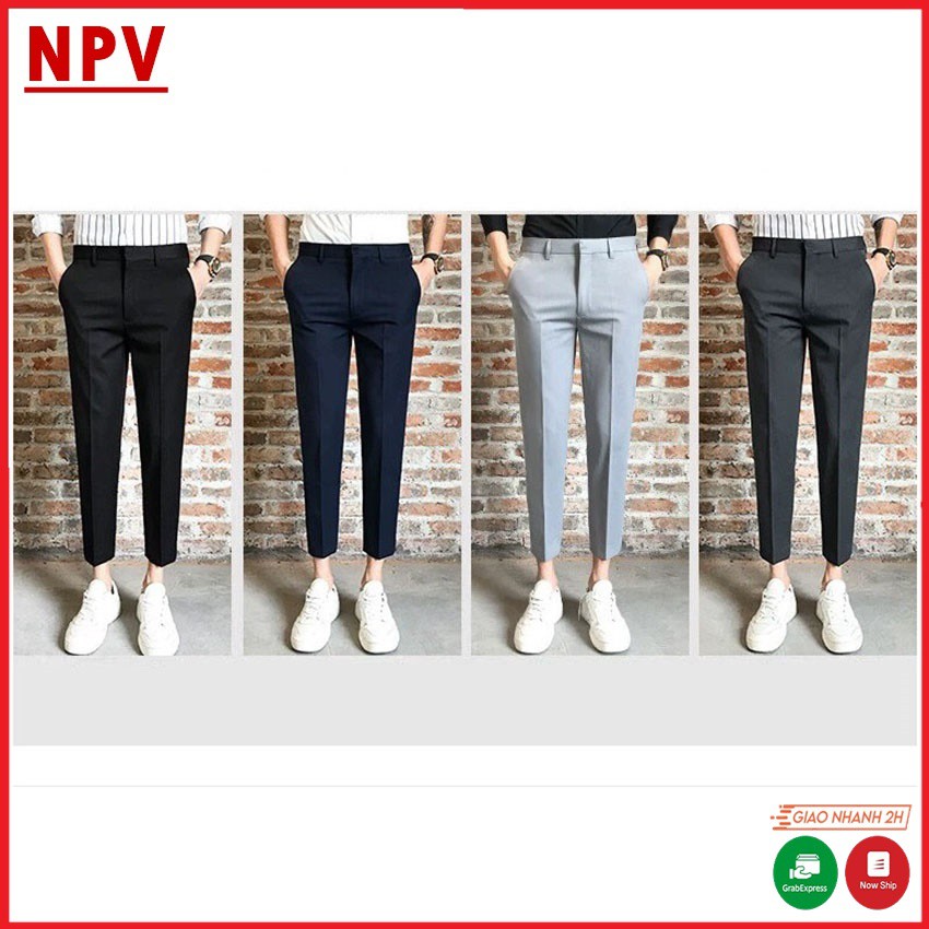 Quần tây âu nam NPV côn ống dáng ôm vải co giãn nhẹ | BigBuy360 - bigbuy360.vn