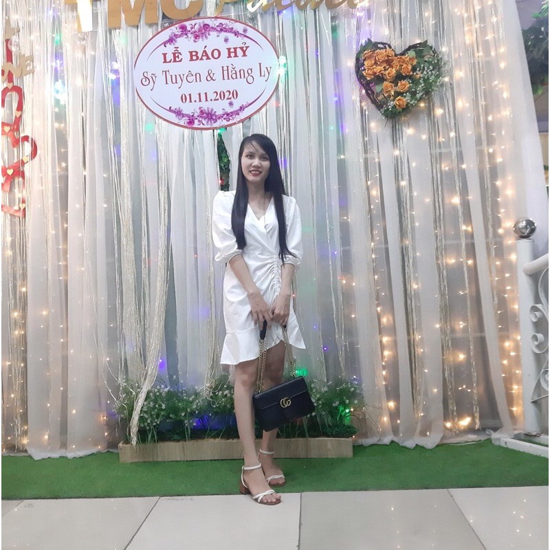 [Mã FAMAYWA2 giảm 10K đơn 50K] Váy chéo ngực tay dài(ảnh thật ở cuối) | BigBuy360 - bigbuy360.vn