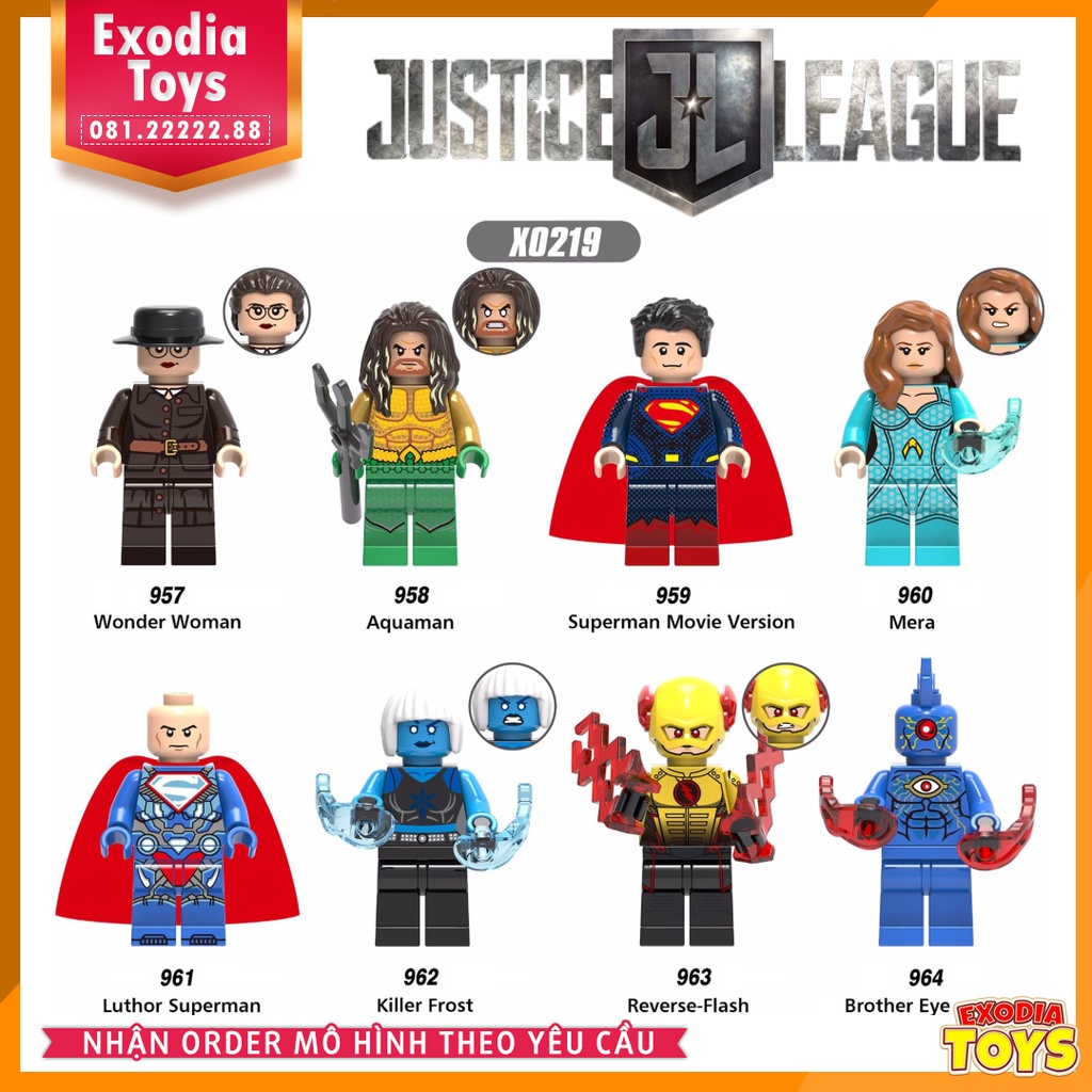 Xếp hình Minifigure DC Comics Siêu anh hùng Liên Minh Công Lý Justice League - Đồ Chơi Lắp Ghép Sáng Tạo - XINH X0219