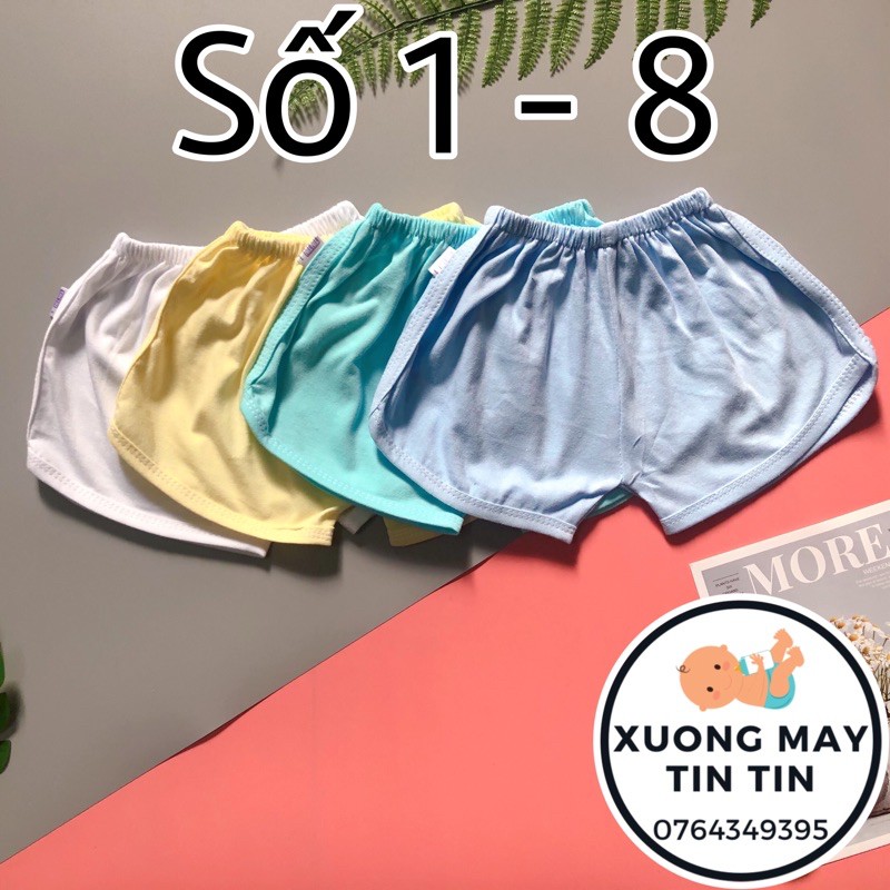 Quần đùi trẻ em cotton 100% dáng thể thao số 1-8