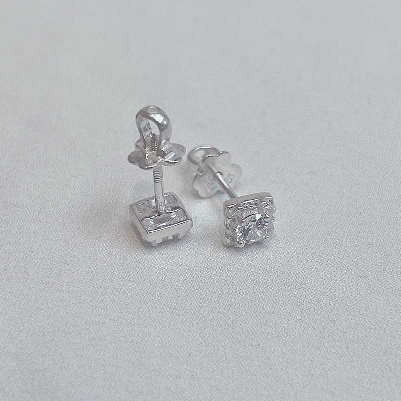 KHUYÊN TAI VUÔNG CHUẨN BẠC S950 6Li