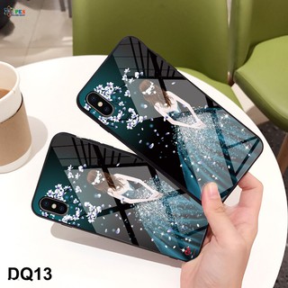 Ốp lưng Iphone X in 3D hình dạ quang mặt kính cường lực