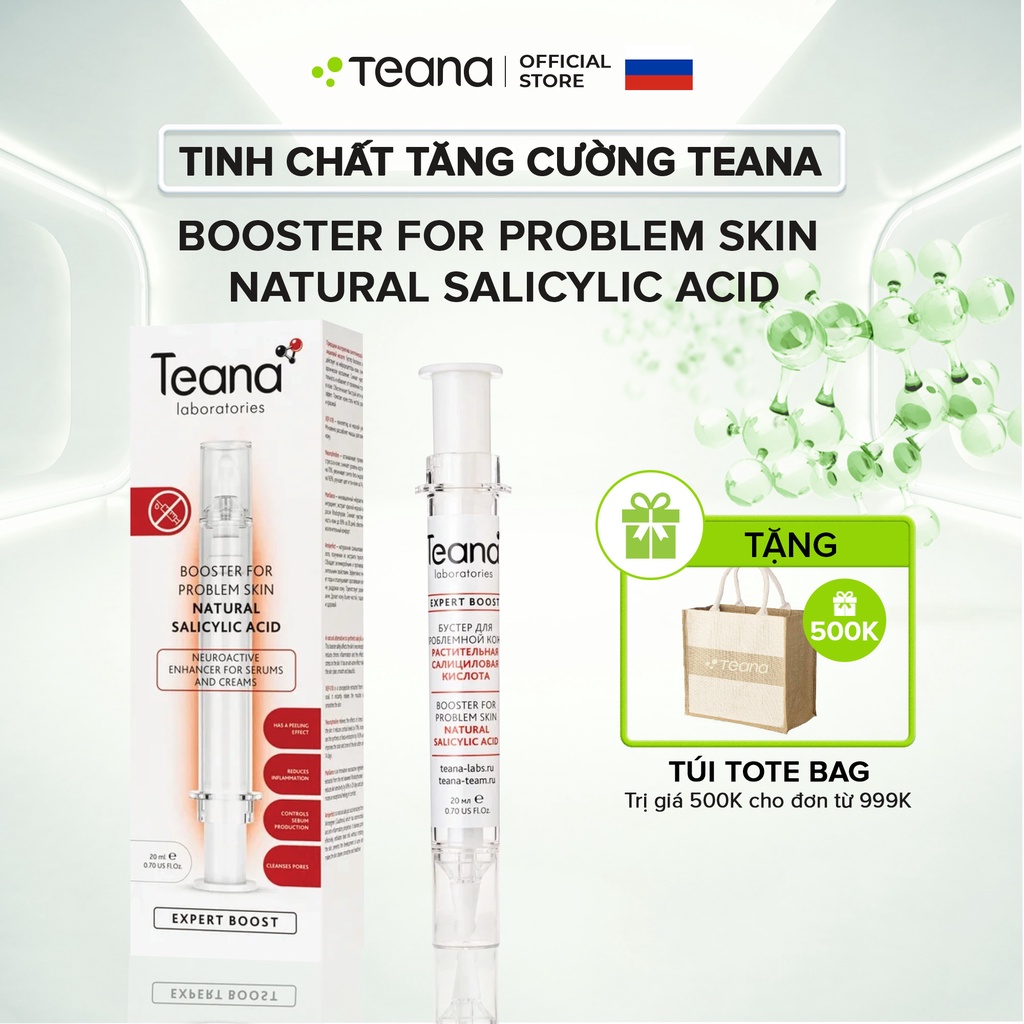 Tinh chất dưỡng da Teana Booster for problem skin Natural Salicylic Acid ngừa mụn, mờ thâm, thu nhỏ lỗ chân lông