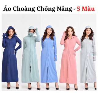 Áo choàng chống nắng toàn thân dáng dài,  Áo chống nắng thông hơi, Đóng túi zip