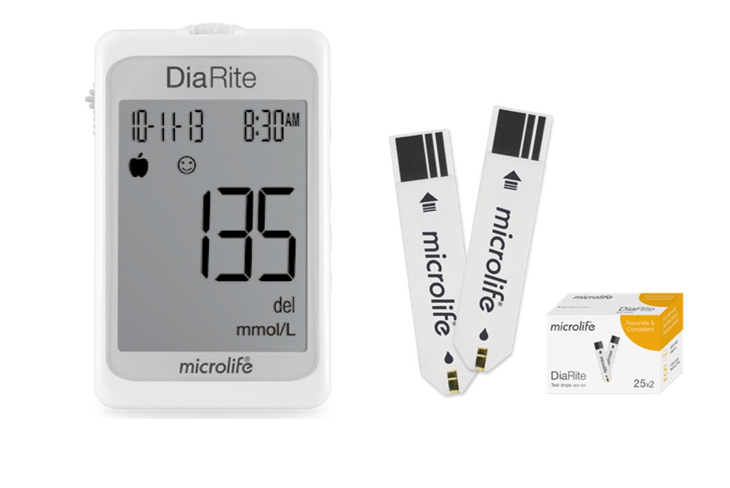 [HÀNG THỤY SĨ] Máy đo đường huyết Microlife DiaRite BGM - ĐO NHANH , CHÍNH XÁC CHỈ 5 GIÂY - TẶNG KÈM 25 QUE THỬ