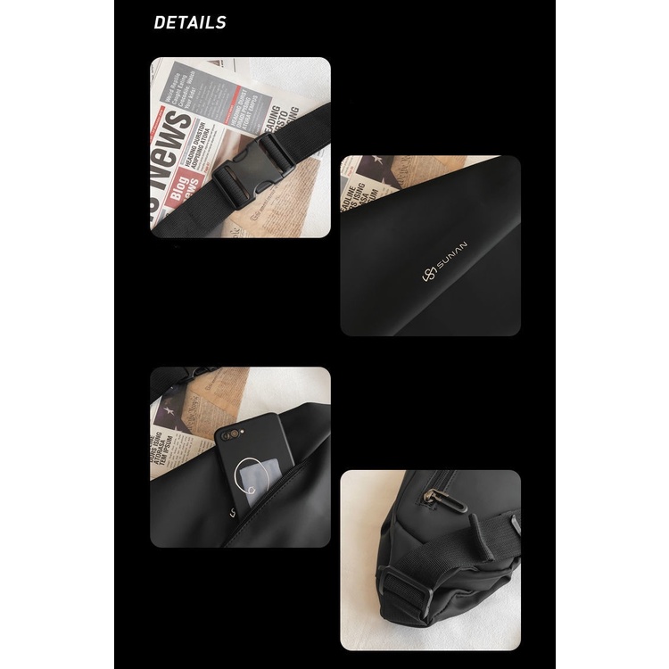 Túi Canvas Đeo Chéo Ngực Thiết Kế Đơn Giản Thời Trang