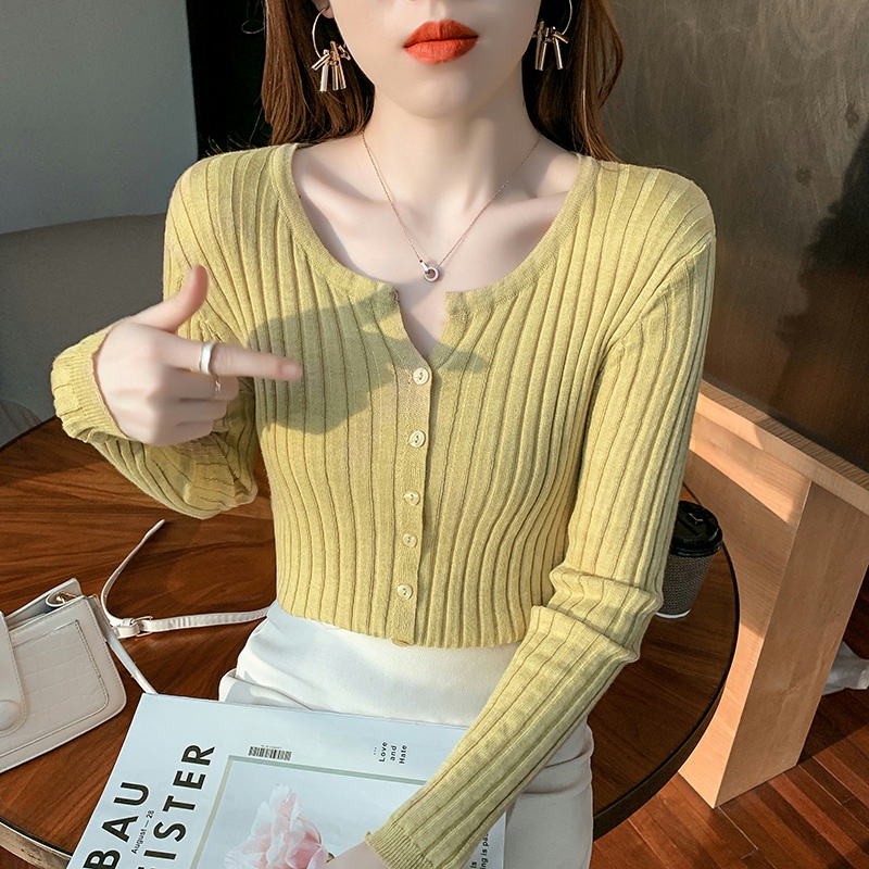 NRVP Áo Khoác Cardigan Dệt Kim Tay Dài Dáng Rộng Phong Cách Hàn Quốc Cho Nữ