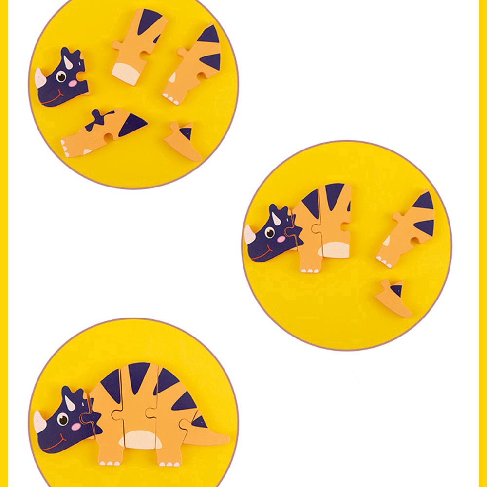 Set 120 mảnh ghép xếp hình hình khủng long 3D đồ chơi giáo dục phát triển trí tuệ cho trẻ em
