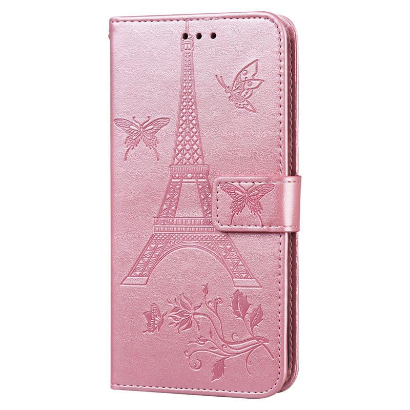 Bao da điện thoại ví tiền hình tháp Eiffel cho SAMSUNG GALAXY A90 A80 A81 A91 A71 A51 A8S M10 M20