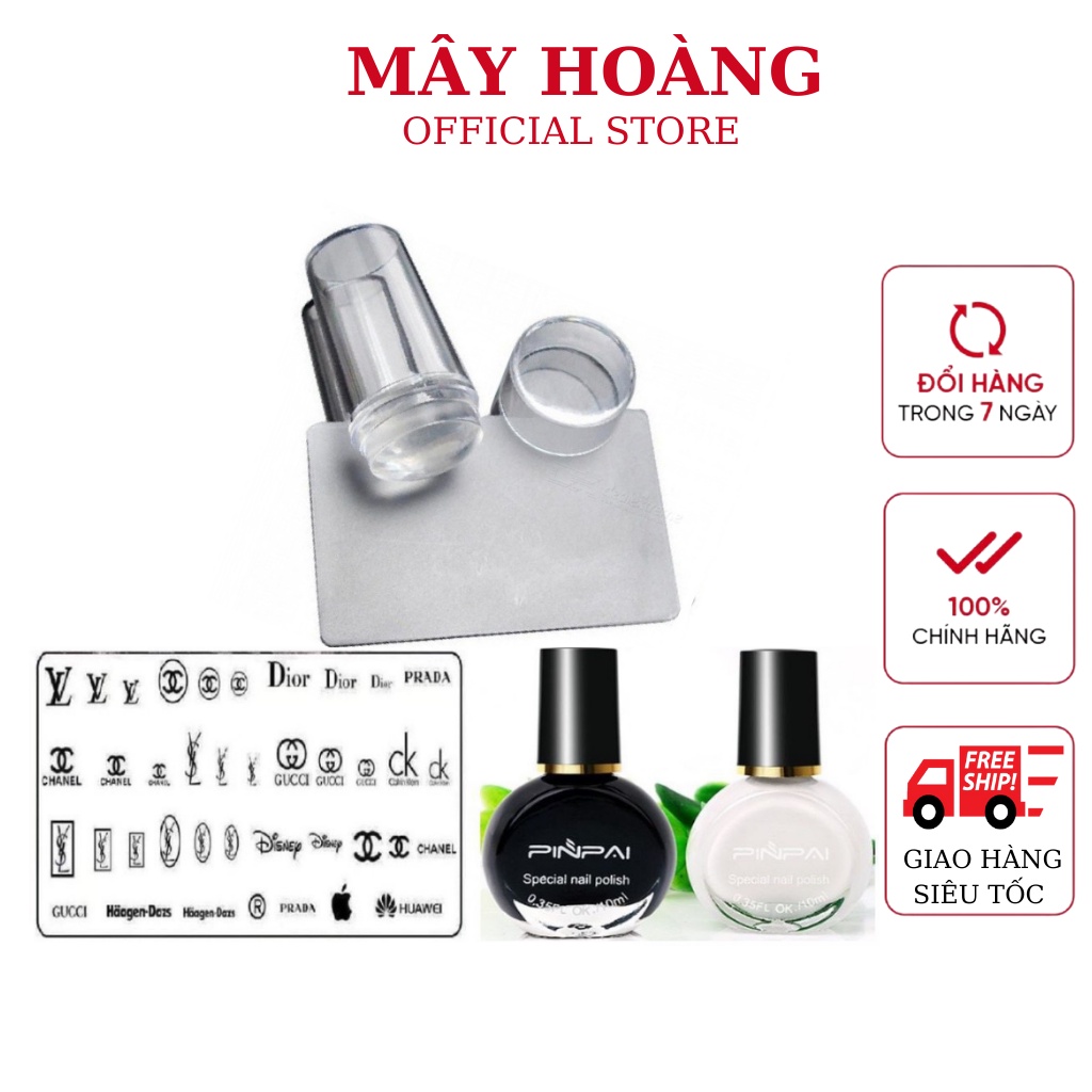 Khuôn in, con dấu, mực in hoa văn in móng tay Nail