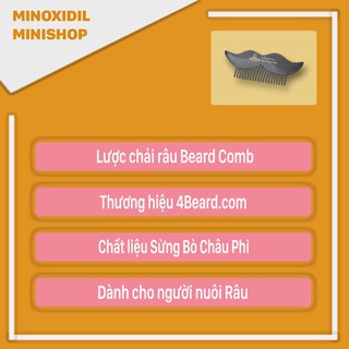 Lược Chải Râu Beard Comb -Sừng Bò Châu Phi