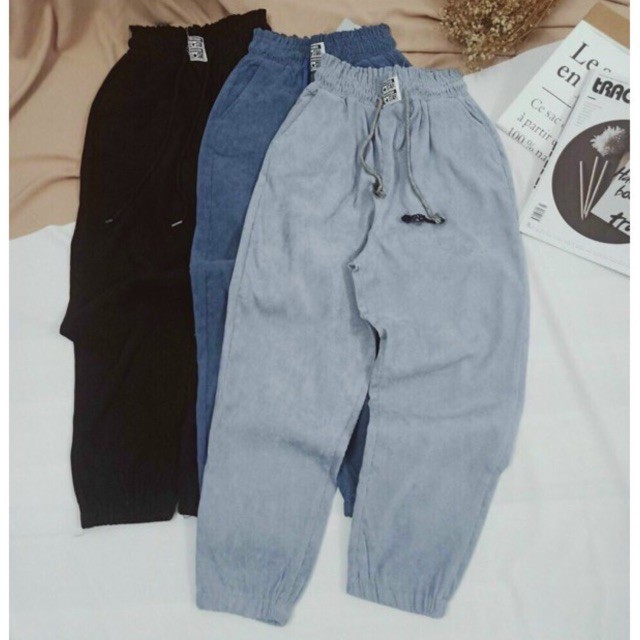 Quần jogger nhung gân (chất đẹp)
