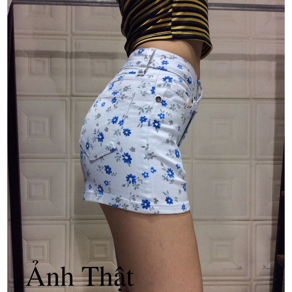 [ Ảnh Thật + Video] Quần short kaki nữ họa tiết màu trắng | BigBuy360 - bigbuy360.vn