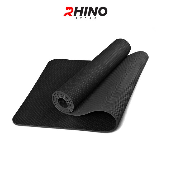 Thảm tập yoga 2 lớp cao su non 6mm Rhino M901 TPE siêu bám, chống trượt, tập gym, tập thể dục tại nhà