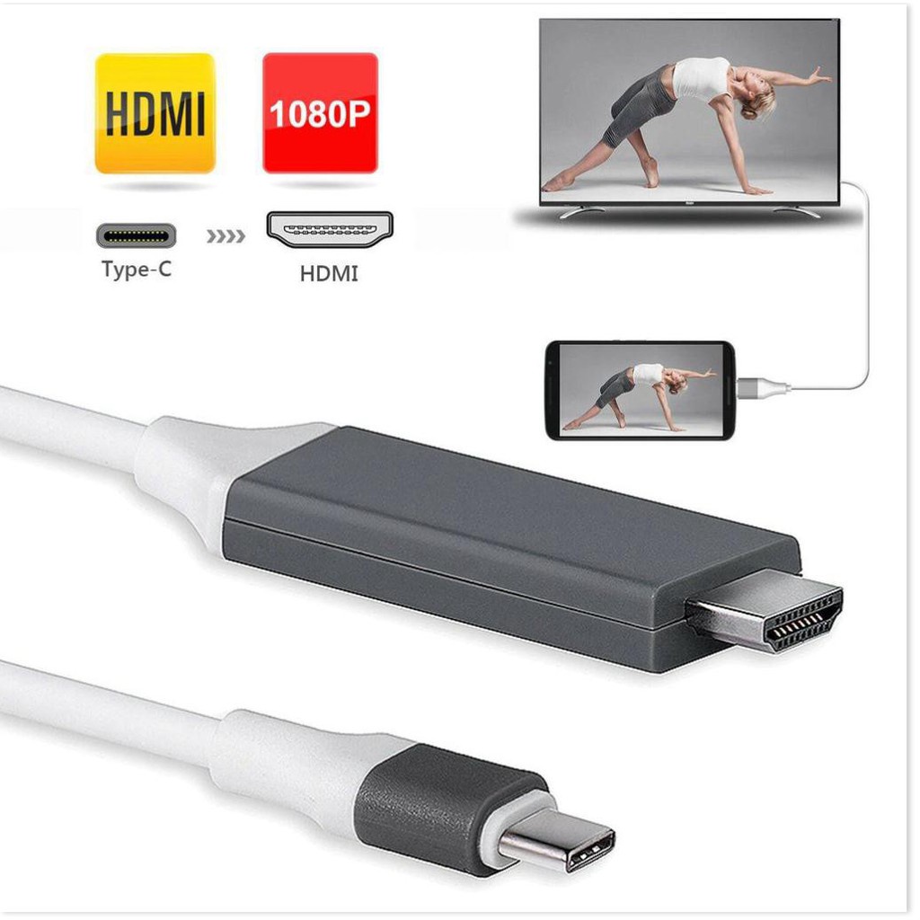 Cáp HDMI chuyển đổi Type C sang Tivi chuẩn HD-4K dài 2m