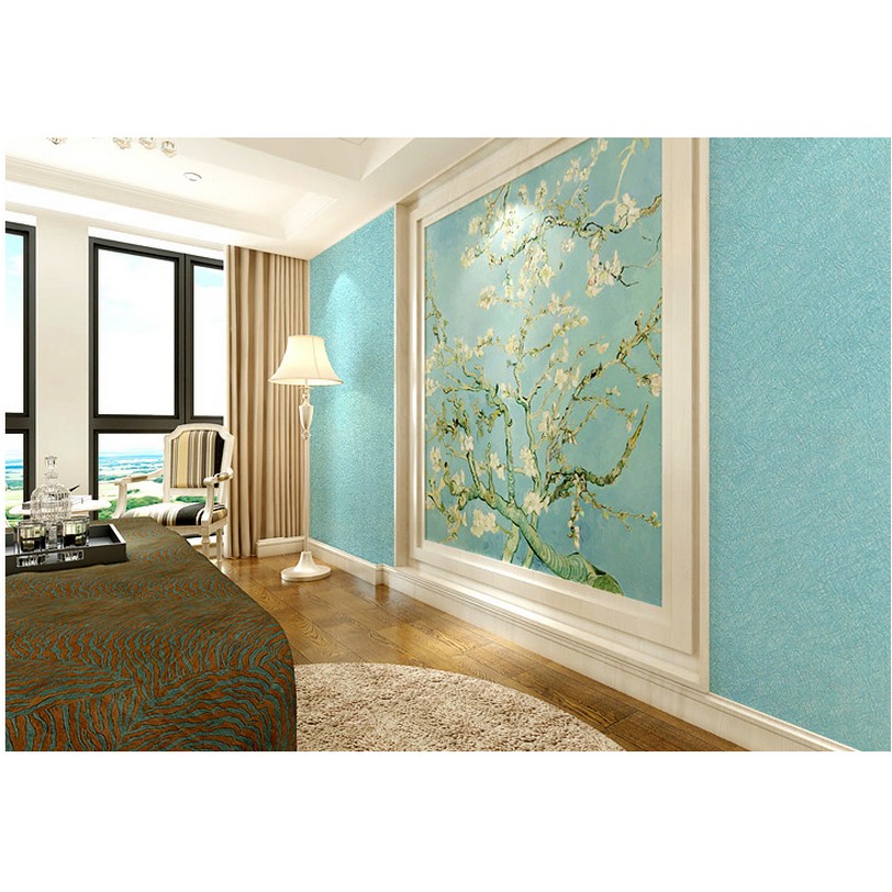 Decal giấy dán tường xanh dương (khổ rộng 60cm) | BigBuy360 - bigbuy360.vn