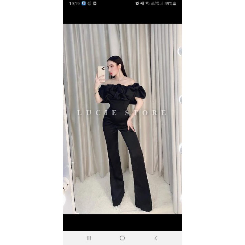 Jum trễ vai quần ống loe