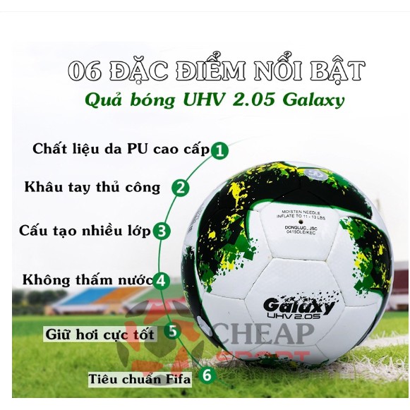 Rẻ vô địch siêu rẻ Quả Bóng Đá ĐỘNG LỰC Galaxy UHV 2.05 Size 5 Tiêu Chuẩn Fifa chính hãng hàng cao cấp .