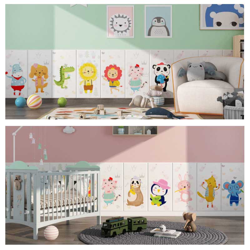 Miếng Dán Tường Dày 6--13MM Họa Tiết Hoạt Hình 3D 35 x 70cm