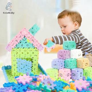 ღGoodbabyღ Bộ lắp ghép xây dựng 2 trong 1 gồm 50 miếng ghép hình vuông